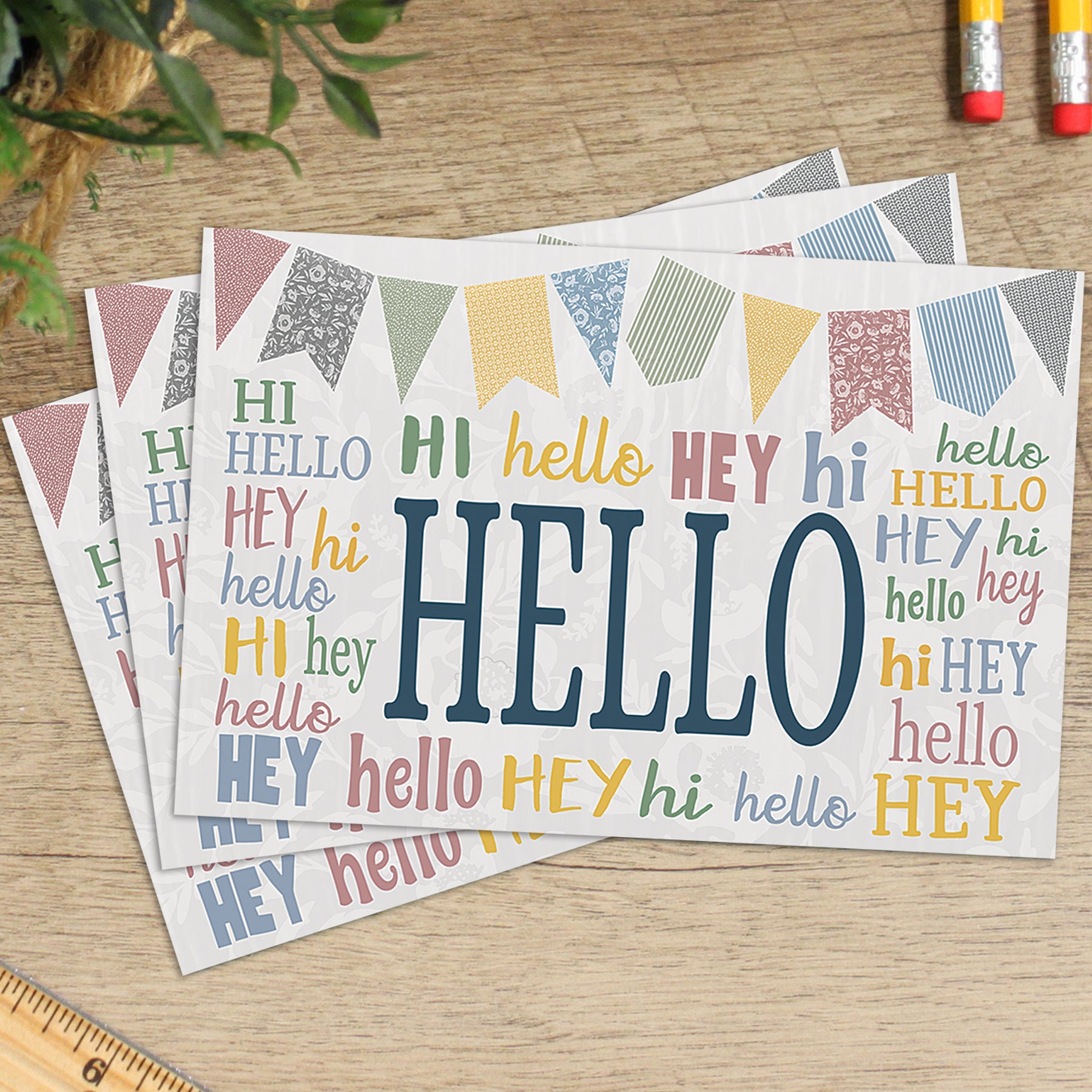 Classroom Cottage Hello Postcards, Pack of 30