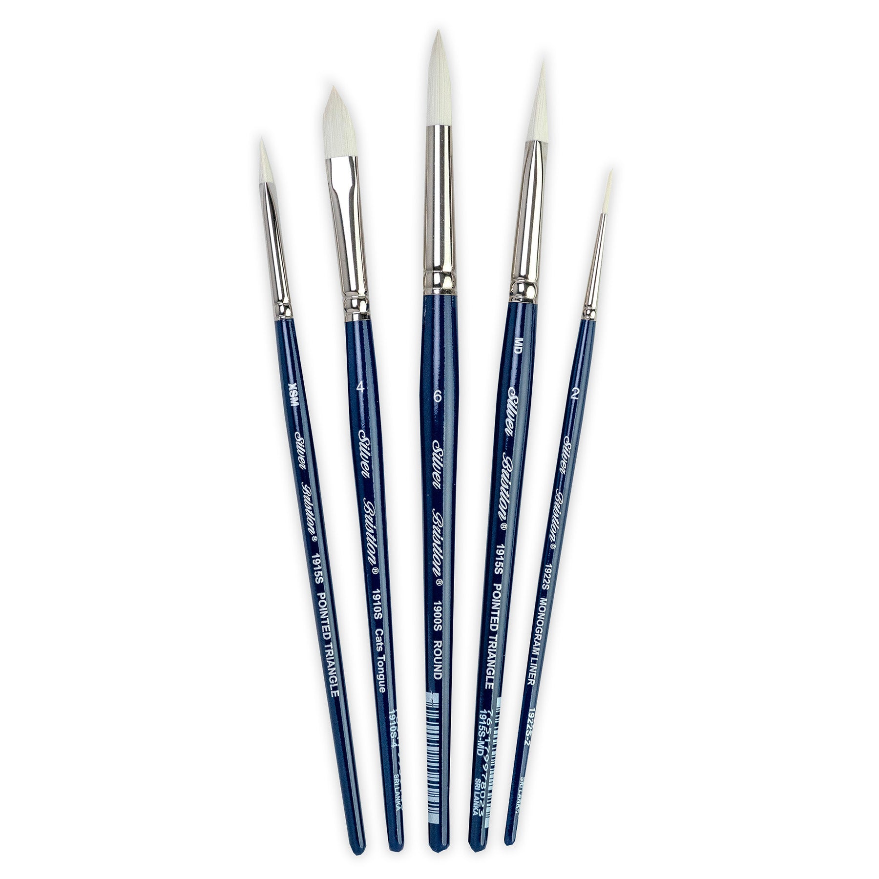 Bristlon Triangle Cats Tongue Brushes, Set of 5