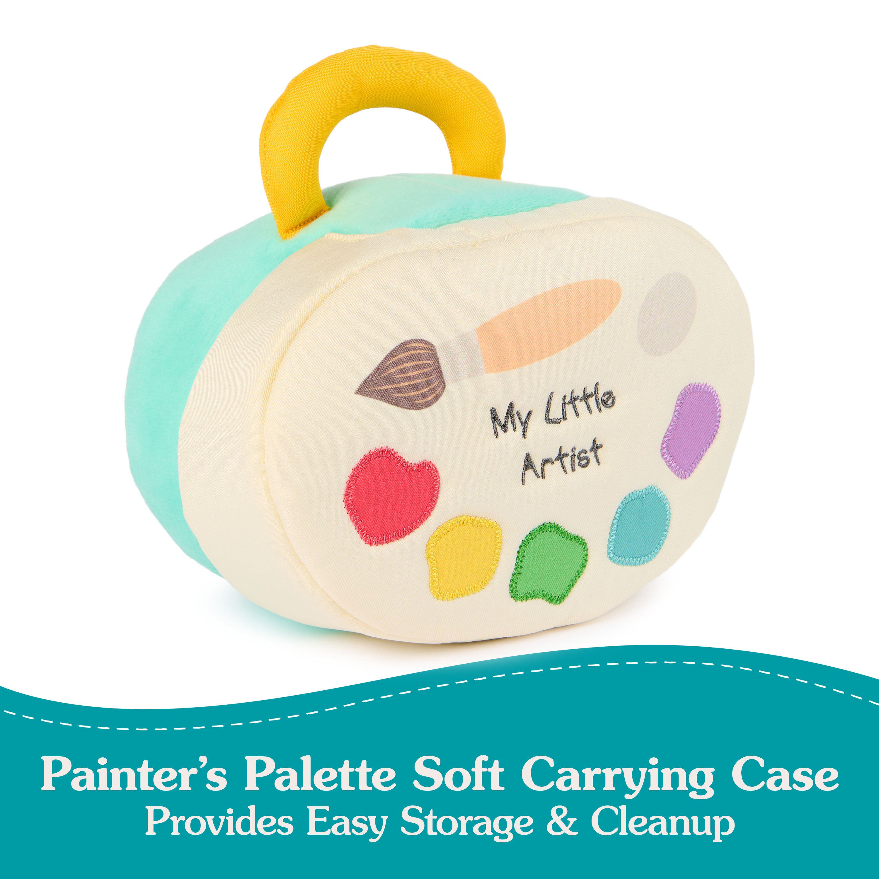 Baby GUND My Little Artist 5-Piece Plush Playset with Rattle, Squeaker and Crinkle Plush Toys, Sensory Toy for Babies and Newborns, 7.5”