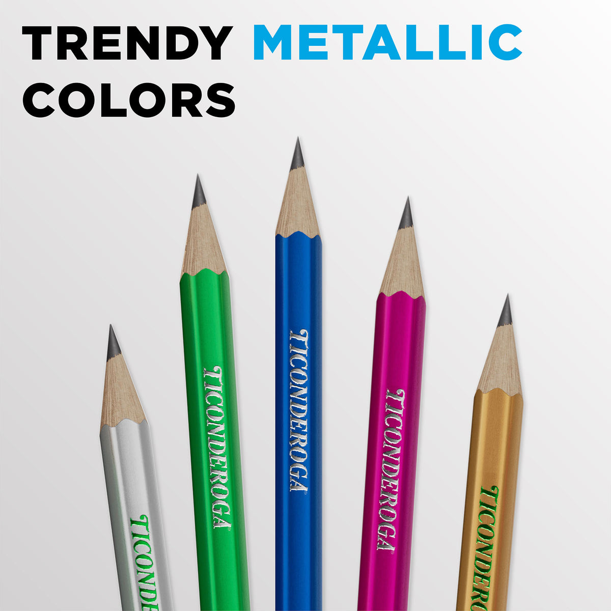 (2 PK) METALLIC NO.2 PENCIL 10CT