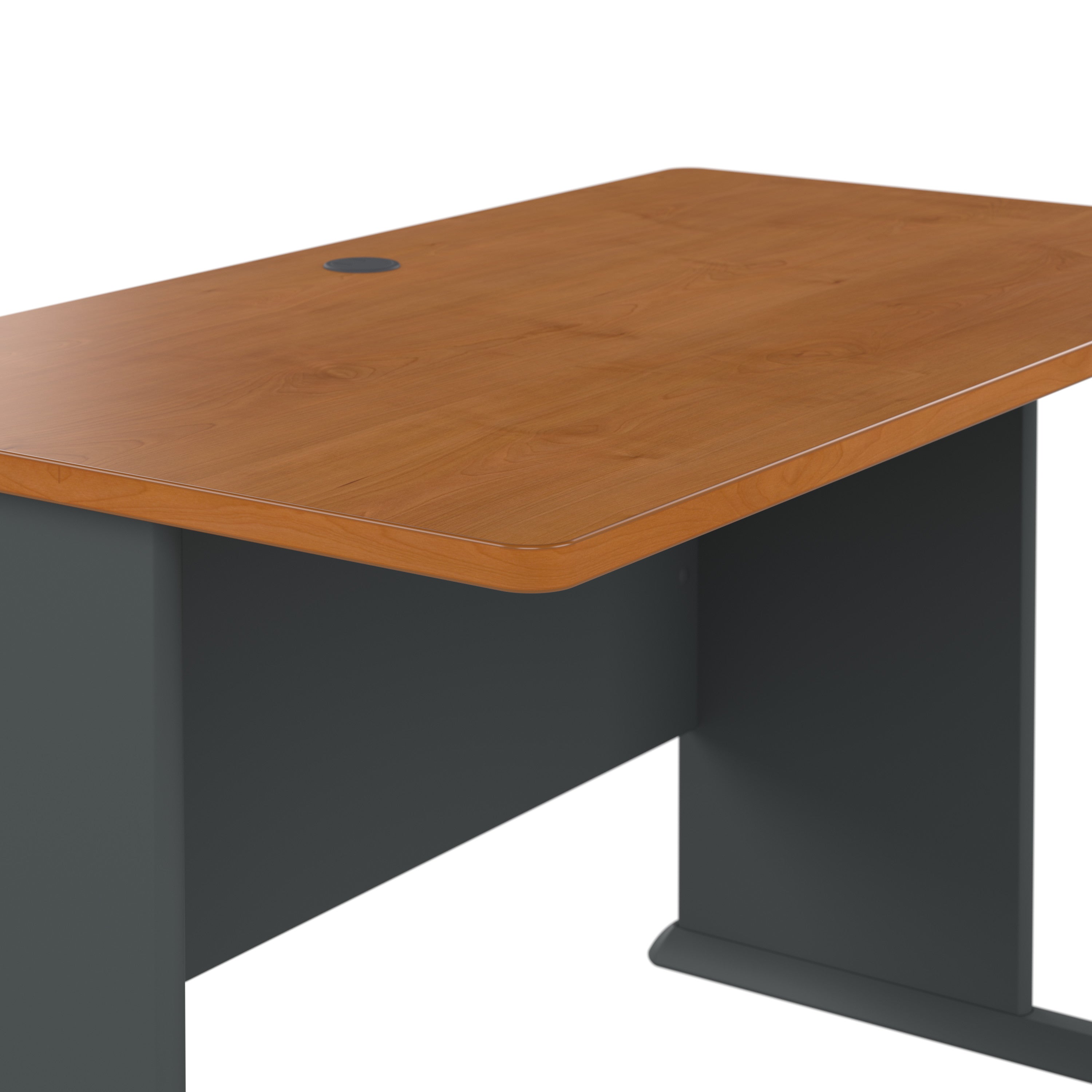 Bush Business Furniture Series A 72W Desk in Natural Cherry and Slate - 71.54" Width x 26.81" Depth x 29.66" Height