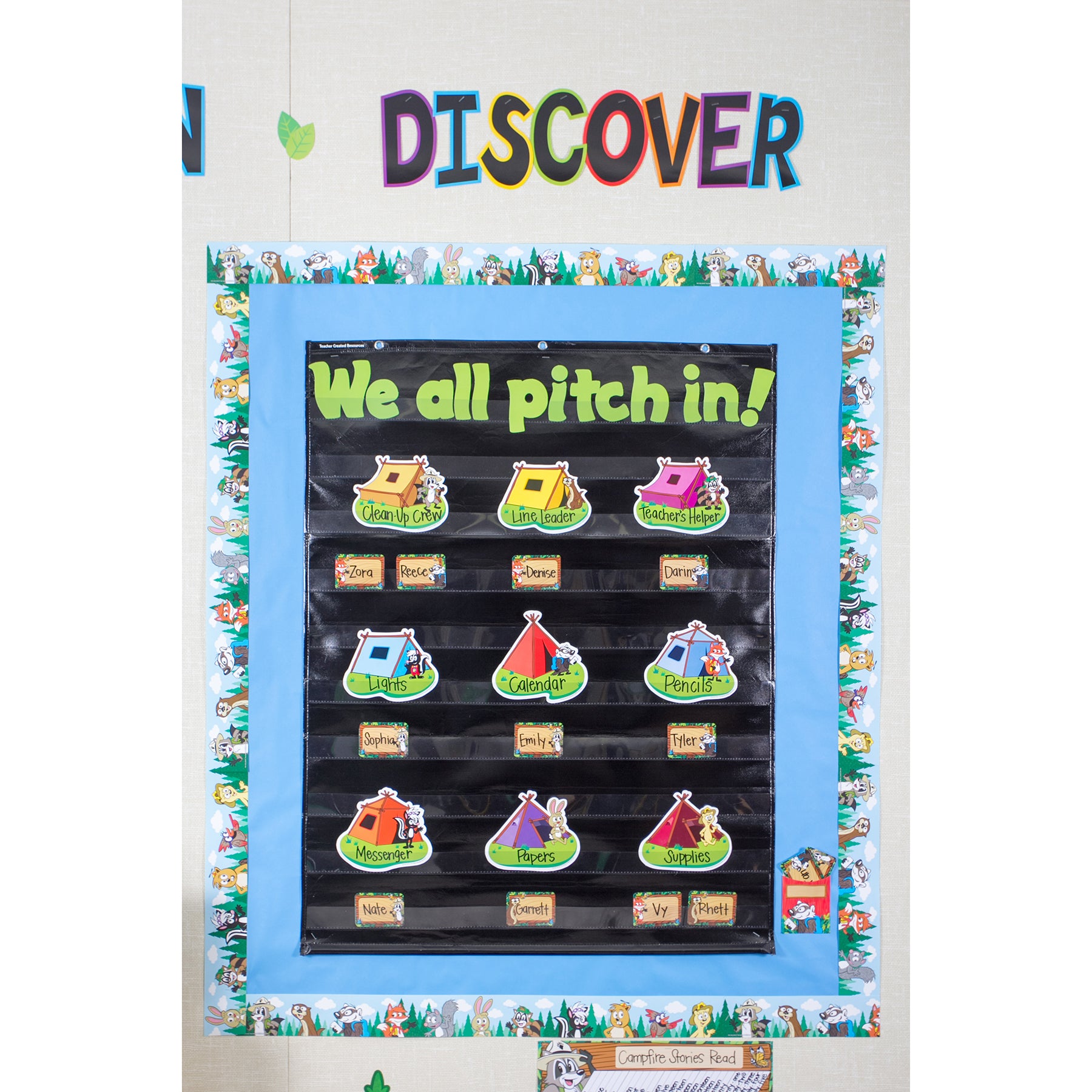 Black 10 Pocket Chart (34" x 44")