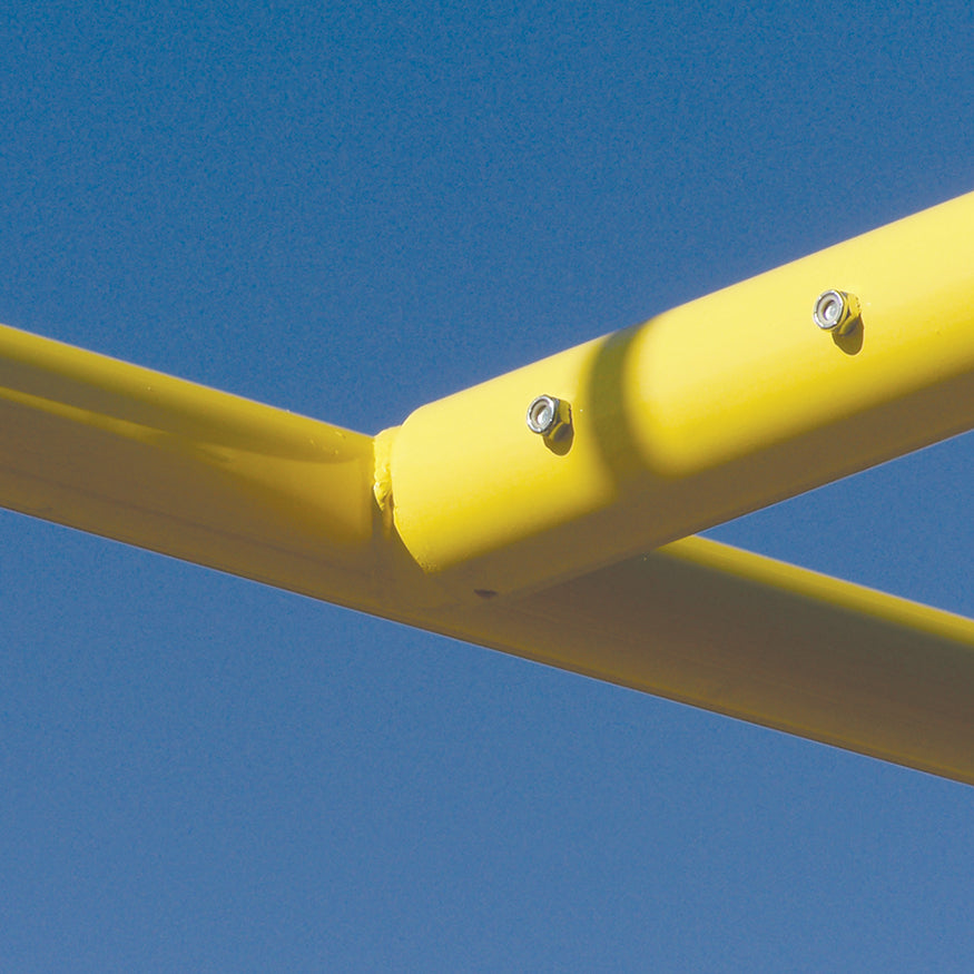 Football Goal Posts - 4-1/2 in. Pole | 5 ft. Offset | 20 ft. Uprights | 23 ft.-4 in. Wide [HS] | Semi-Perm - Steel