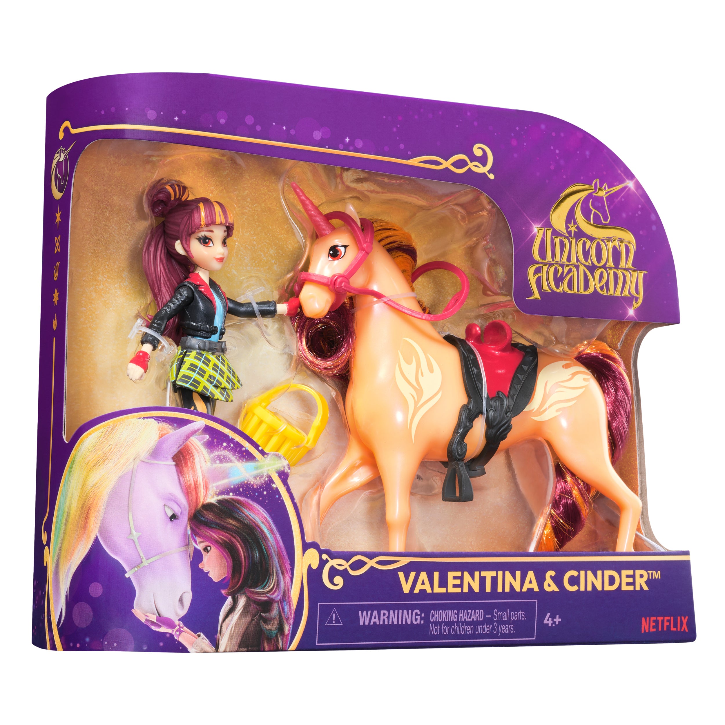Unicorn Academy, Valentina & Cinder with 2 Accessories & Hair Tool, Dolls & Unicorn Toys for Girls Ages 4 and up