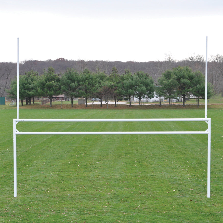 Goals - Soccer/Football (with European Backstays) - Deluxe, Official Size (8 ft. H x 24 ft. W x 4 ft. B x 10 ft. D)