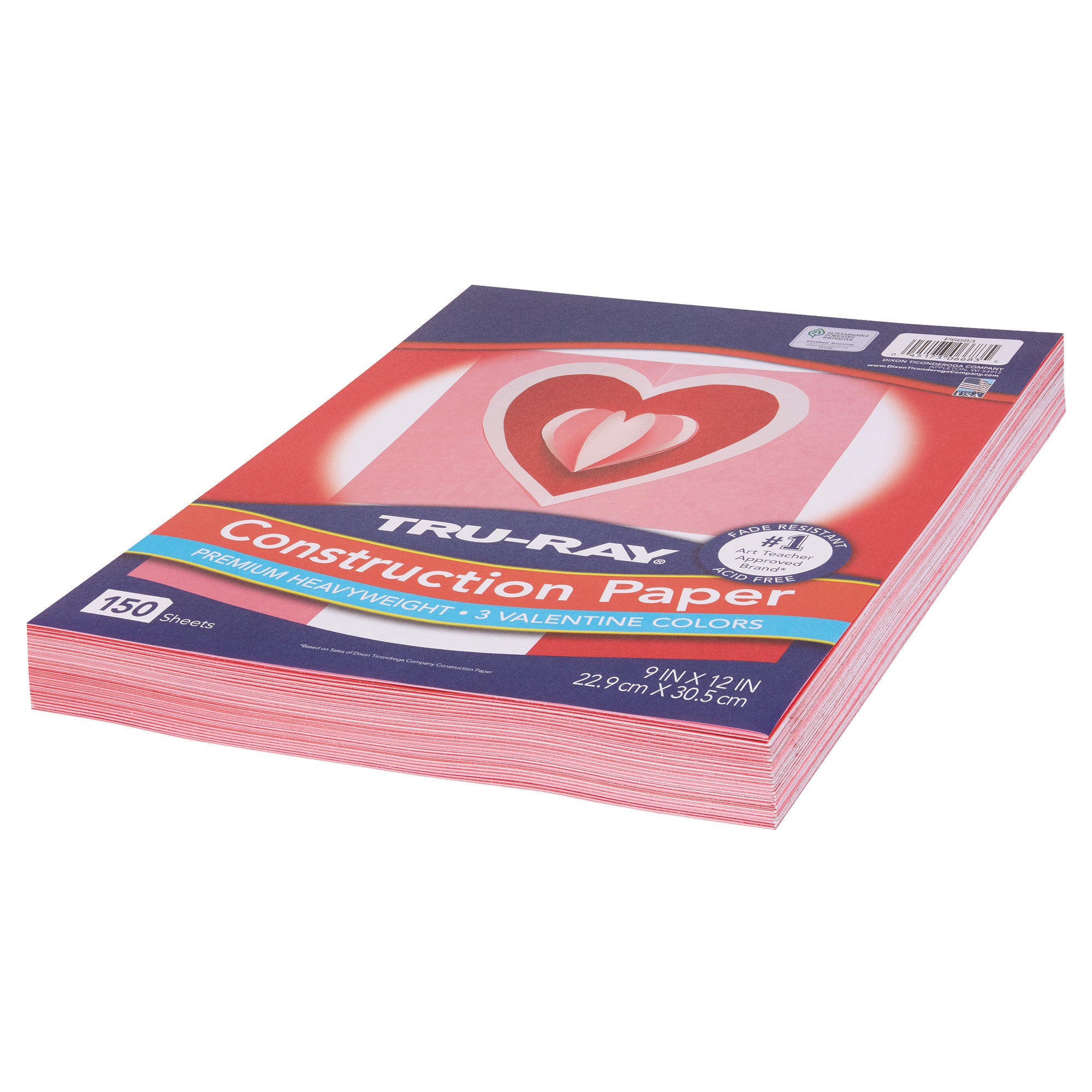 Construction Paper, Heavyweight, Valentine Assortment, 9" x 12", 150 Sheets