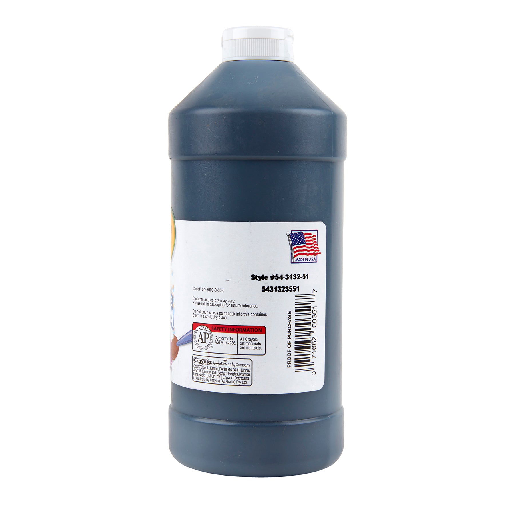 Artista II Washable Tempera Paint, 32 oz, Black