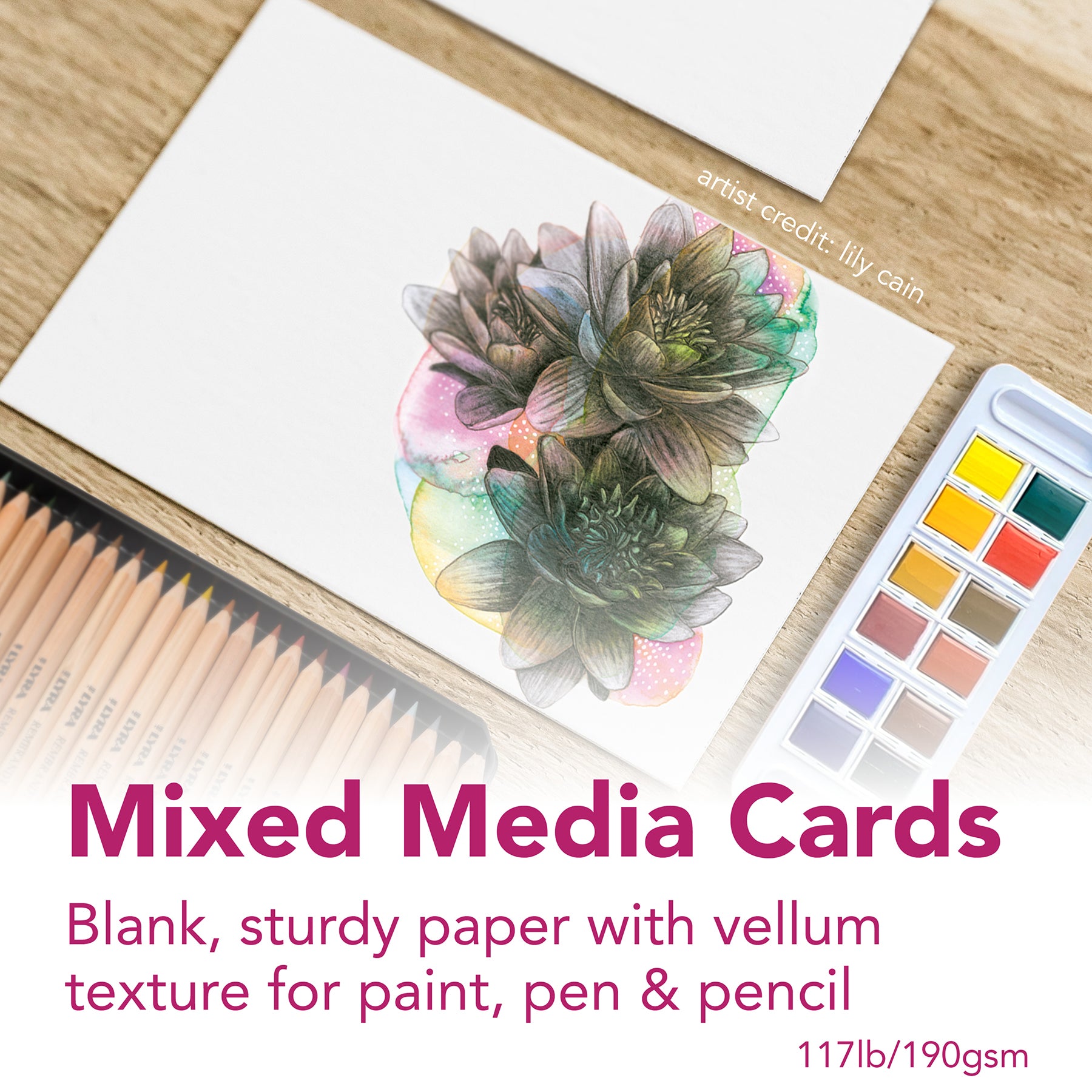 300 Series Mixed Media Cards & Envelopes, Full Size, 5x6.875 inch, 6 Pack