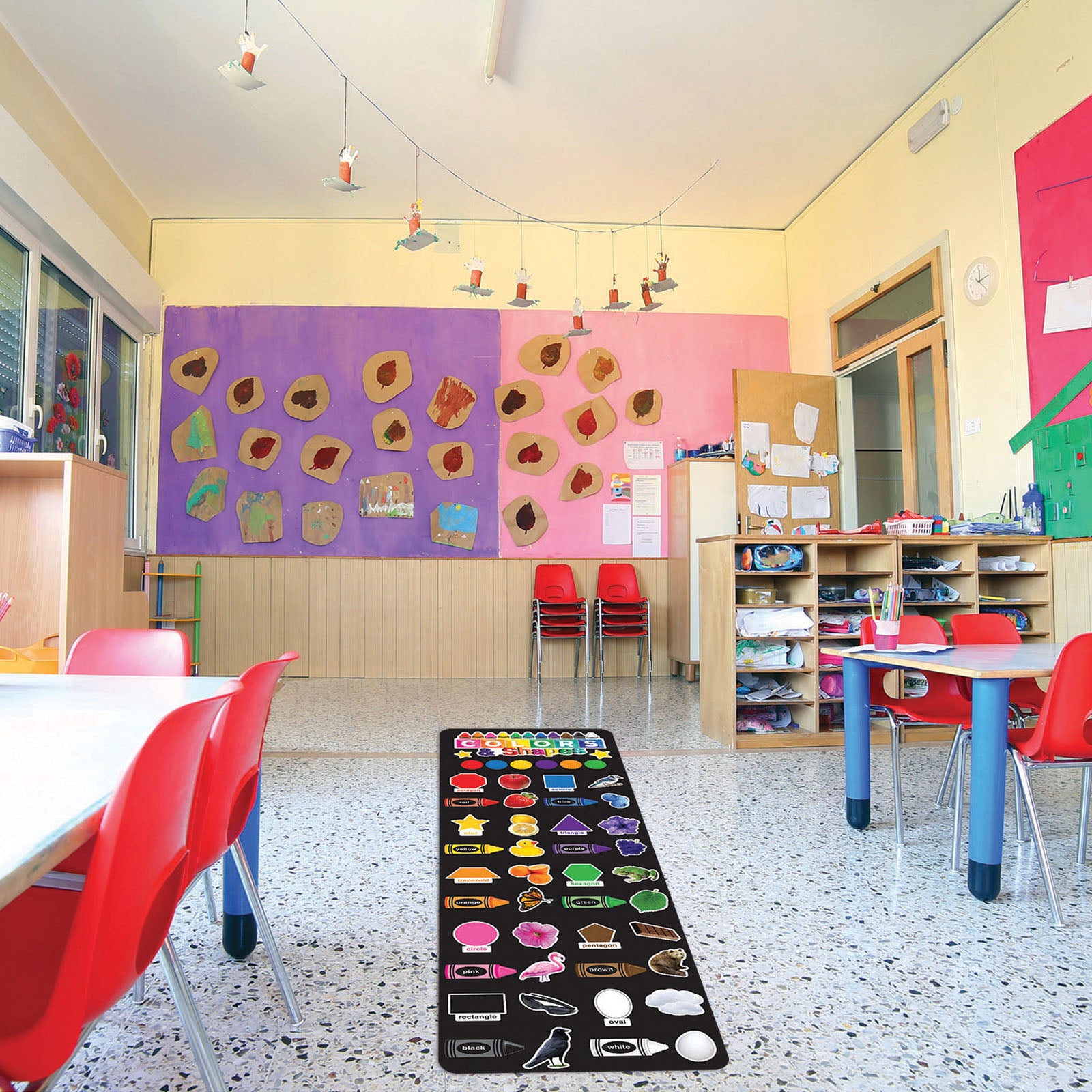 Smart Poly™, The Original Fun Mat™, Mat Runner, 15.5" x 47", Colors and Shapes
