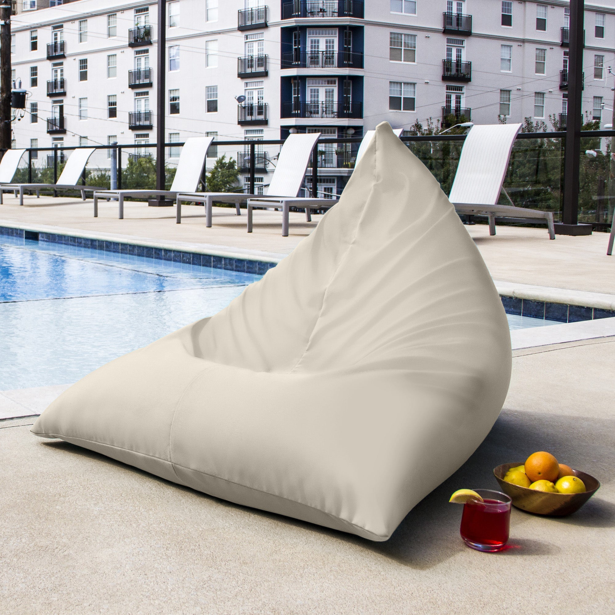 Jaxx Twist Outdoor Bean Bag Chair, Flax
