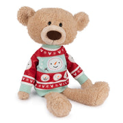 GUND Toothpick with Holiday Sweater, Classic Teddy Bear Stuffed Animal for Ages 1 and Up, Beige/Red/White, 15”