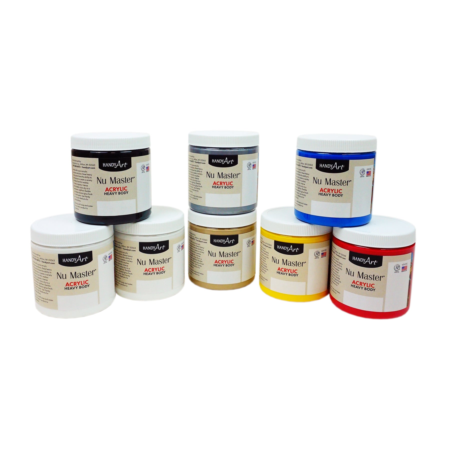 Nu Master Heavy Body Acrylic 8 - 8oz, Mixing Effects Set