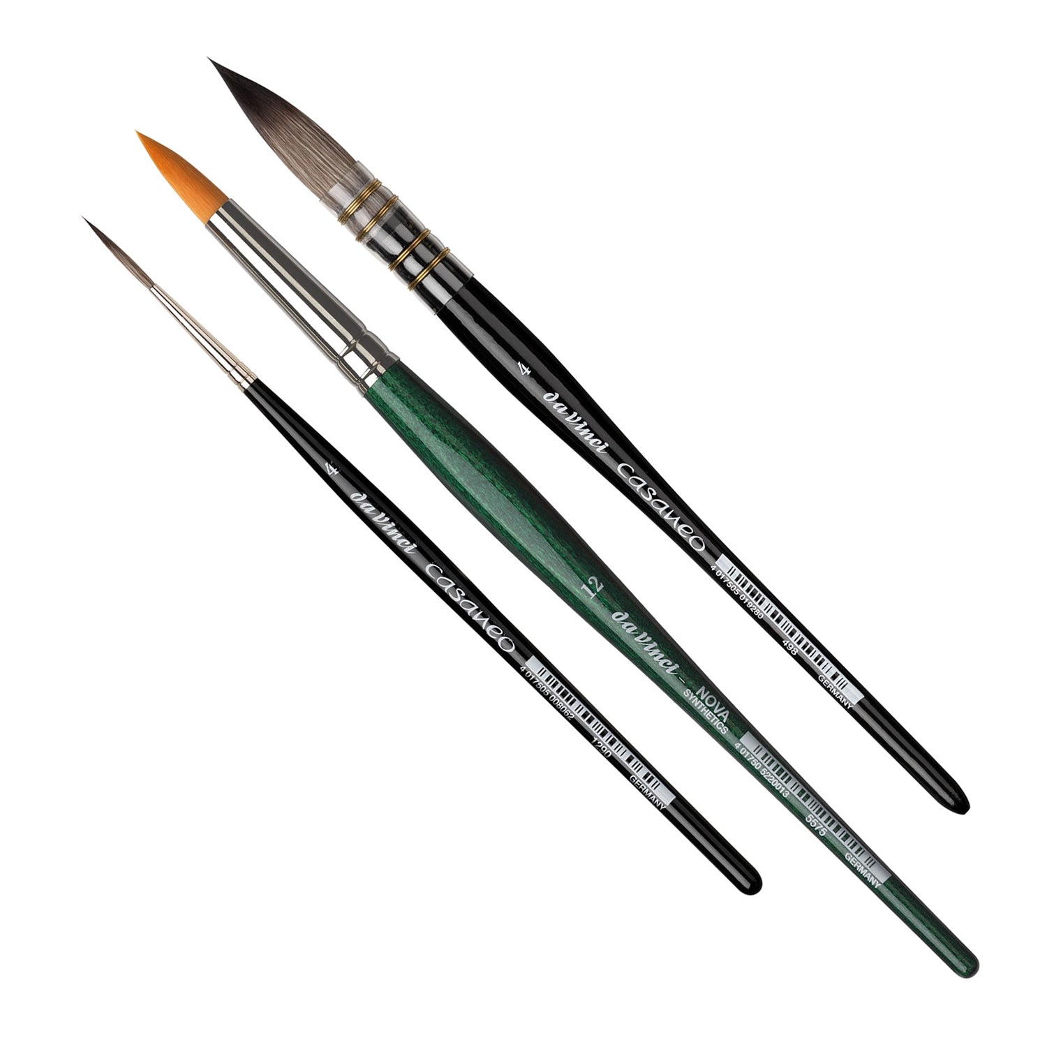 Artist Signature Collection by Cesc Farré, Watercolor Brushes, Assorted, 3 Brush Set