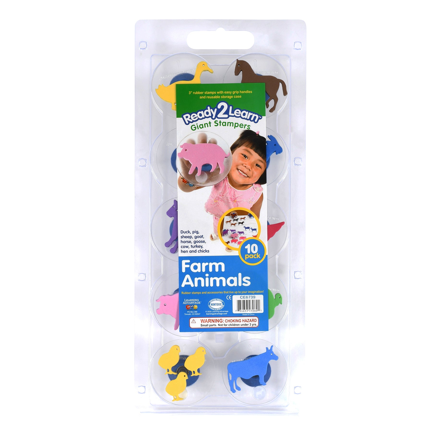 Giant Stampers & Stamp Pad Kit - 22 Stampers - 10 Stamp Pads
