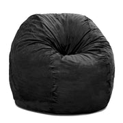 Jaxx 4 ft Round Bean Bag Chair for Adults, Black