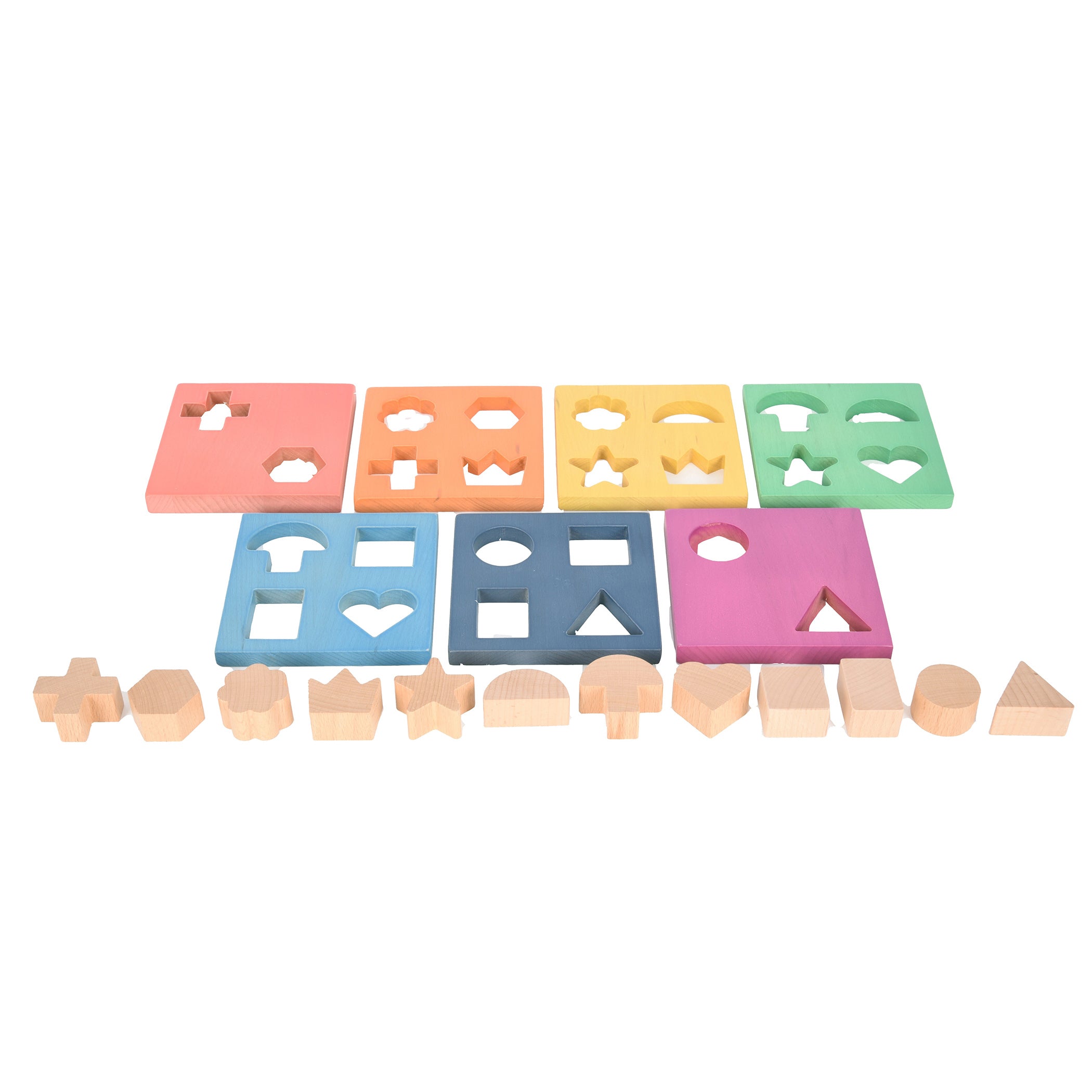 Rainbow Wooden Shape Stacker