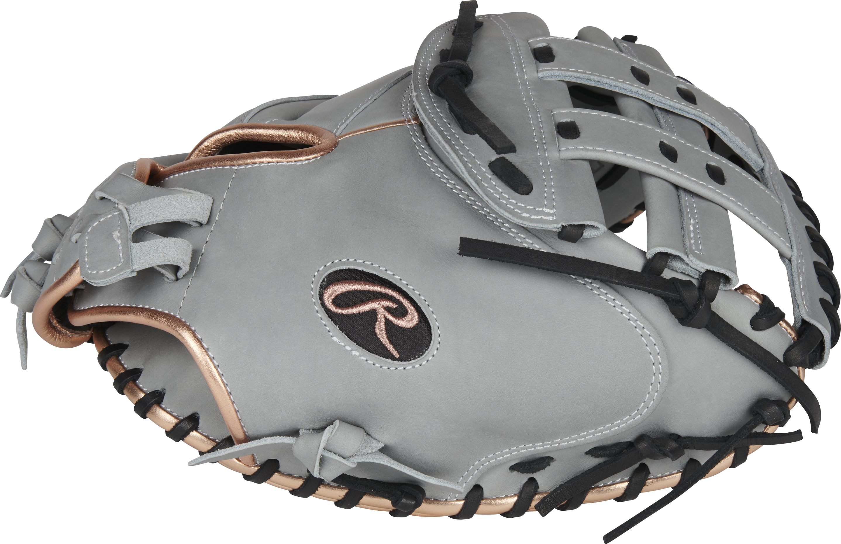Rawlings Heart Of The Hide Series Catchers Mitt 33-Inch Softball Glove - Right Hand Thrower - Gray