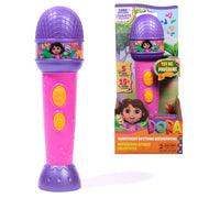 Dora, Rainforest Rhythms Microphone with Music, Sound Fx & Bilingual Phrases, Kids Toys for Girls & Boys Ages 3 and Up