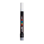 uni® POSCA PCF-350 Water-Based Paint Markers, Brush Tip (1-10mm), White