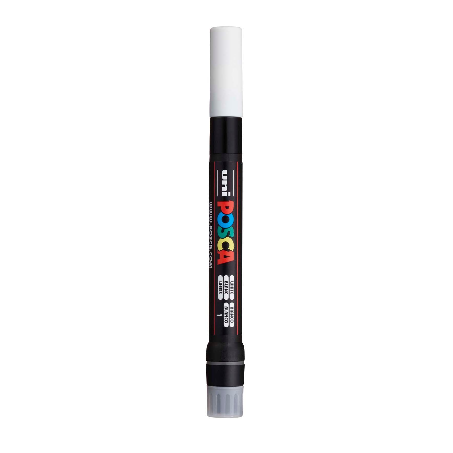 uni® POSCA PCF-350 Water-Based Paint Markers, Brush Tip (1-10mm), White