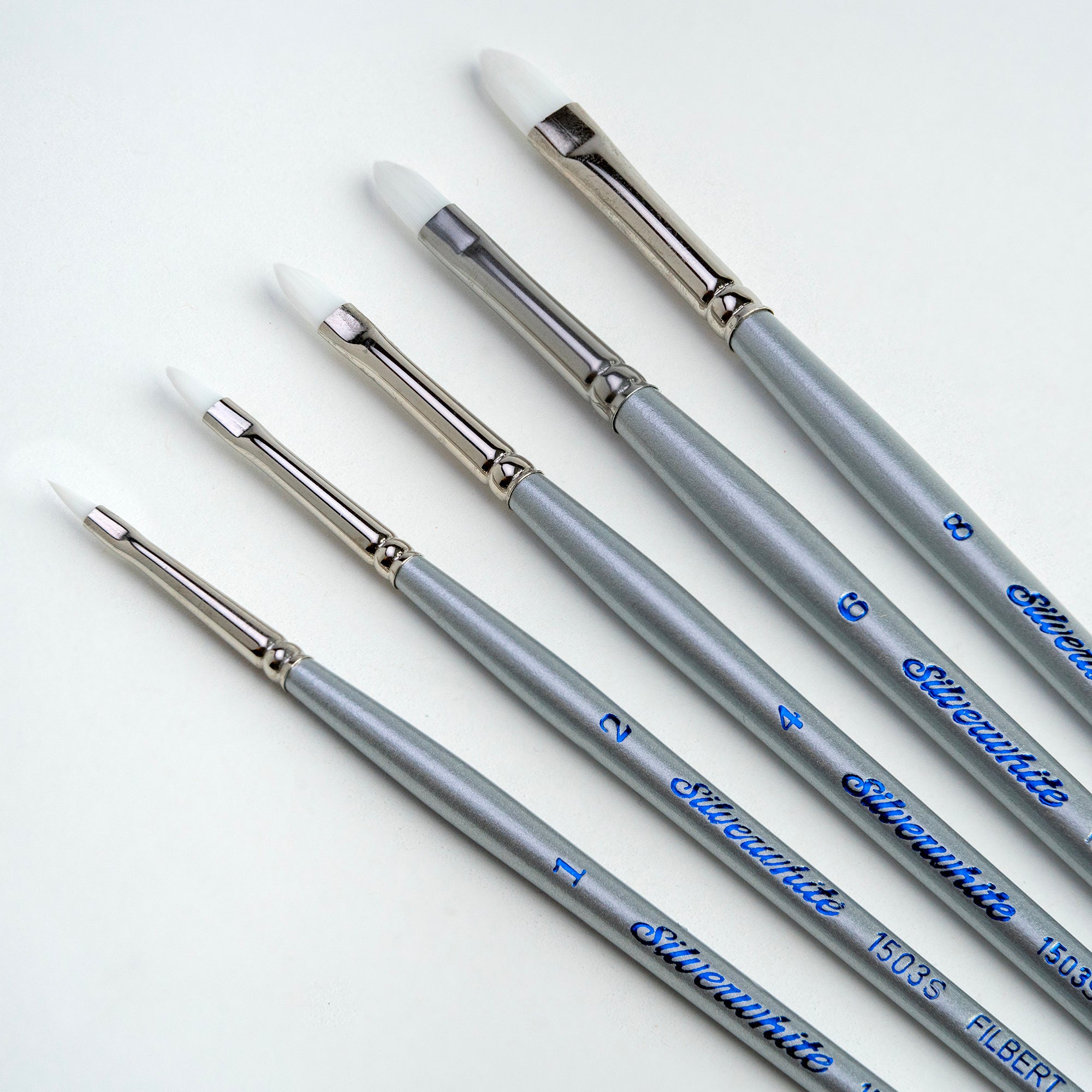 Silverwhite Filberts, 5 Brushes