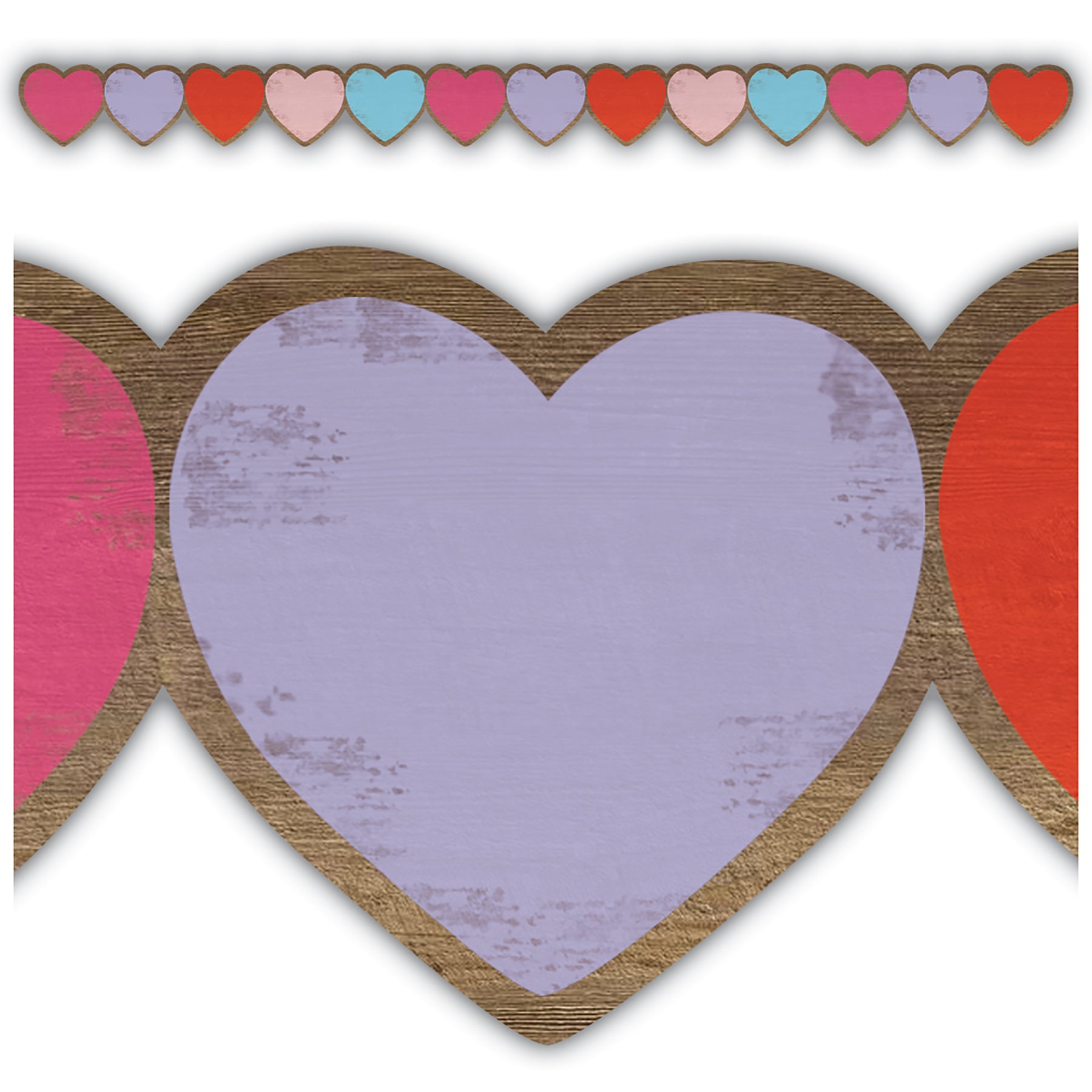 Home Sweet Classroom Hearts Die-Cut Border Trim, 35 Feet