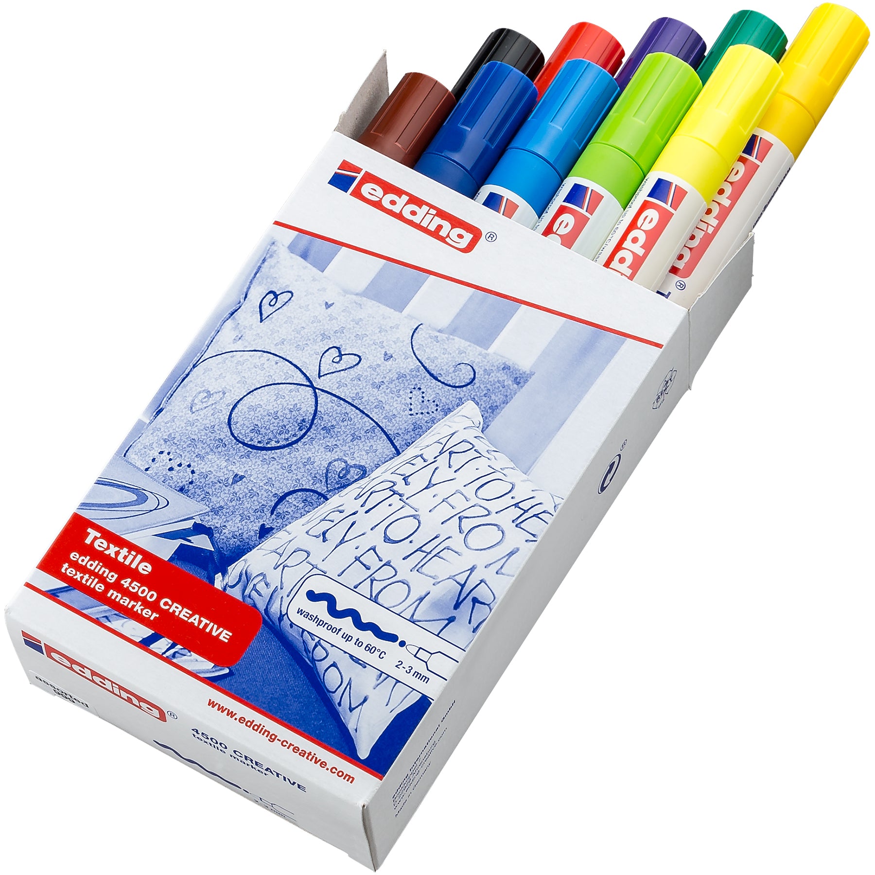 edding 4500 Textile Marker - Box of 10 - Basic