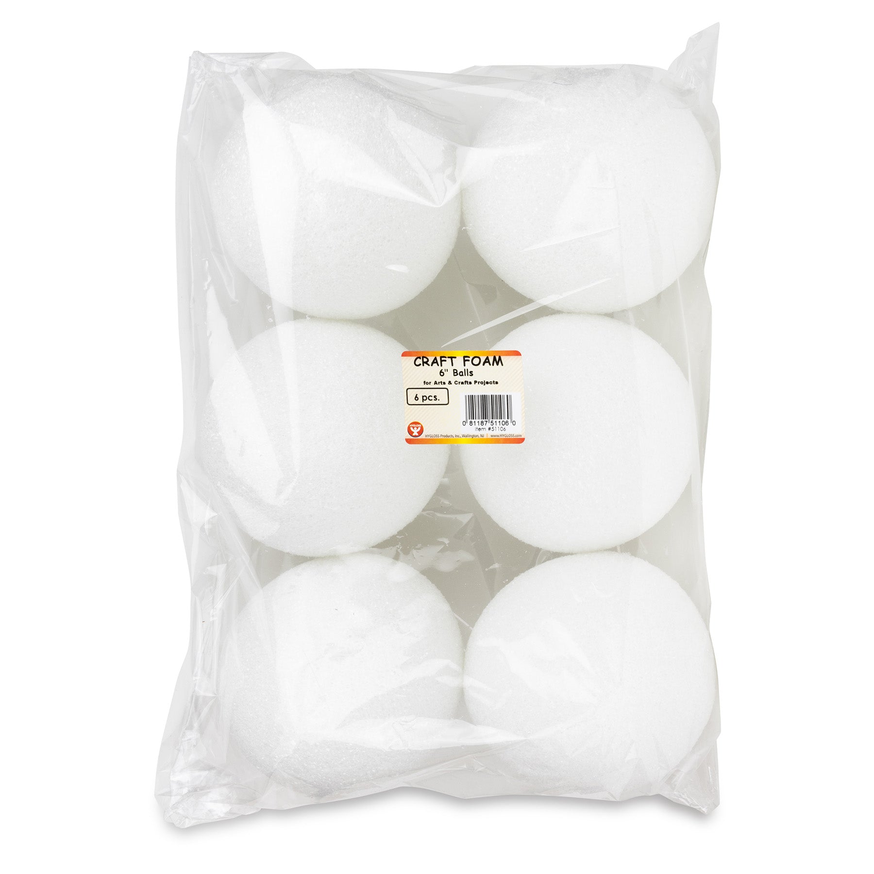 Hyygloss Foam Pack - 6 of 6" Balls