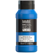 LQ BASICS Acrylic Fluid 118ml Bottle -  Cerulean Blue Hue