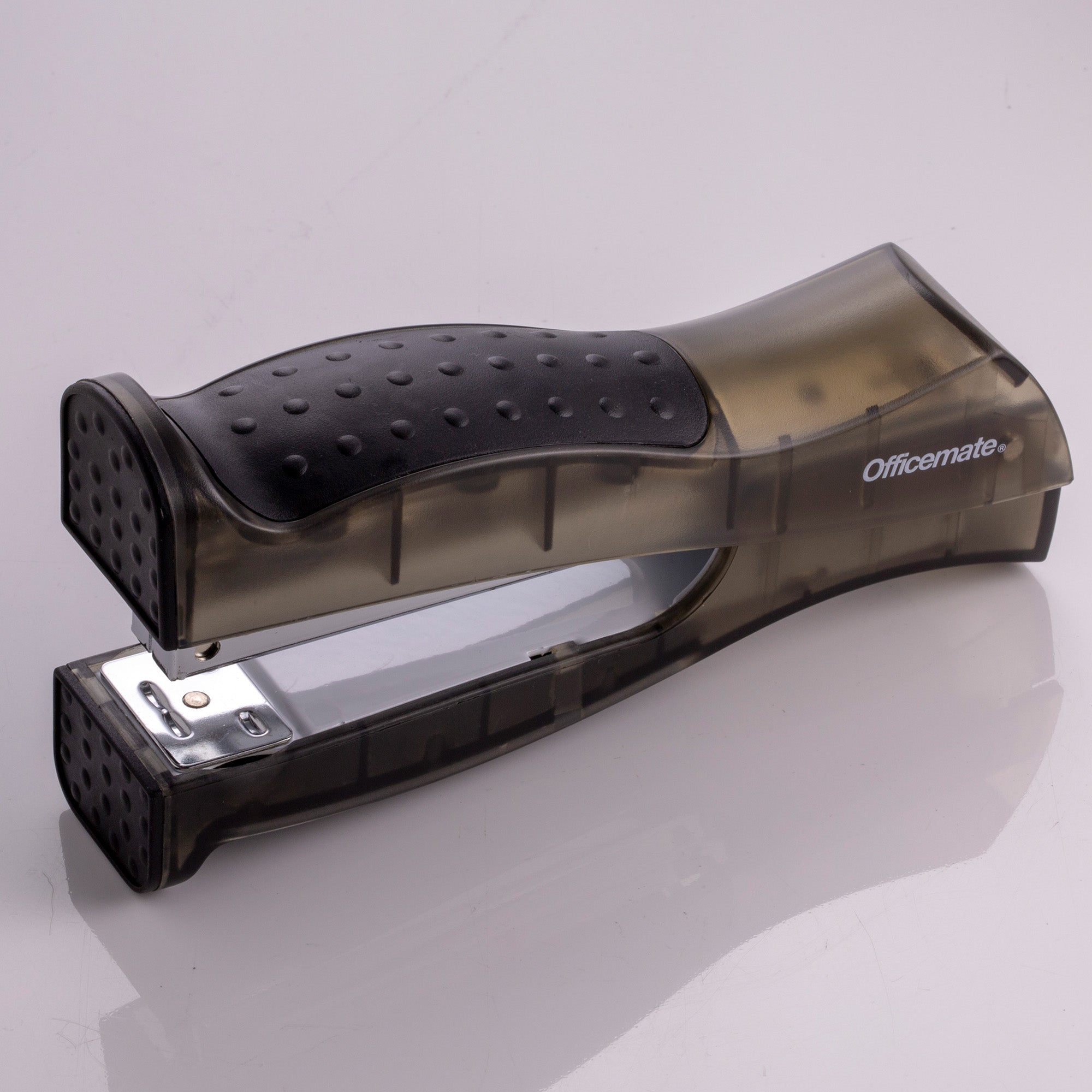 Full-Strip Plastic Transparent Stand-Up Stapler, Black