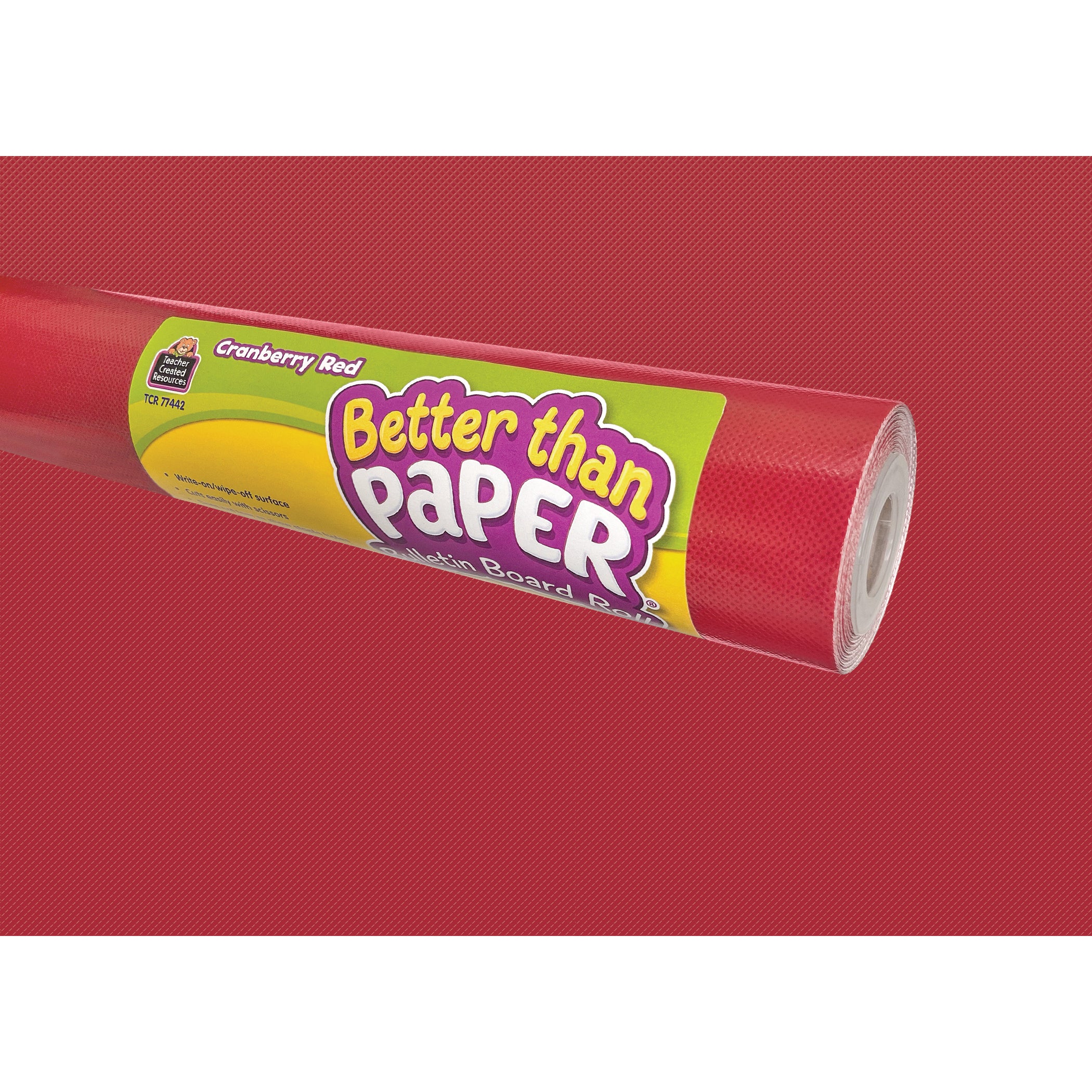 Better Than Paper® Bulletin Board Roll, 4' x 12', Cranberry Red, 4-Pack