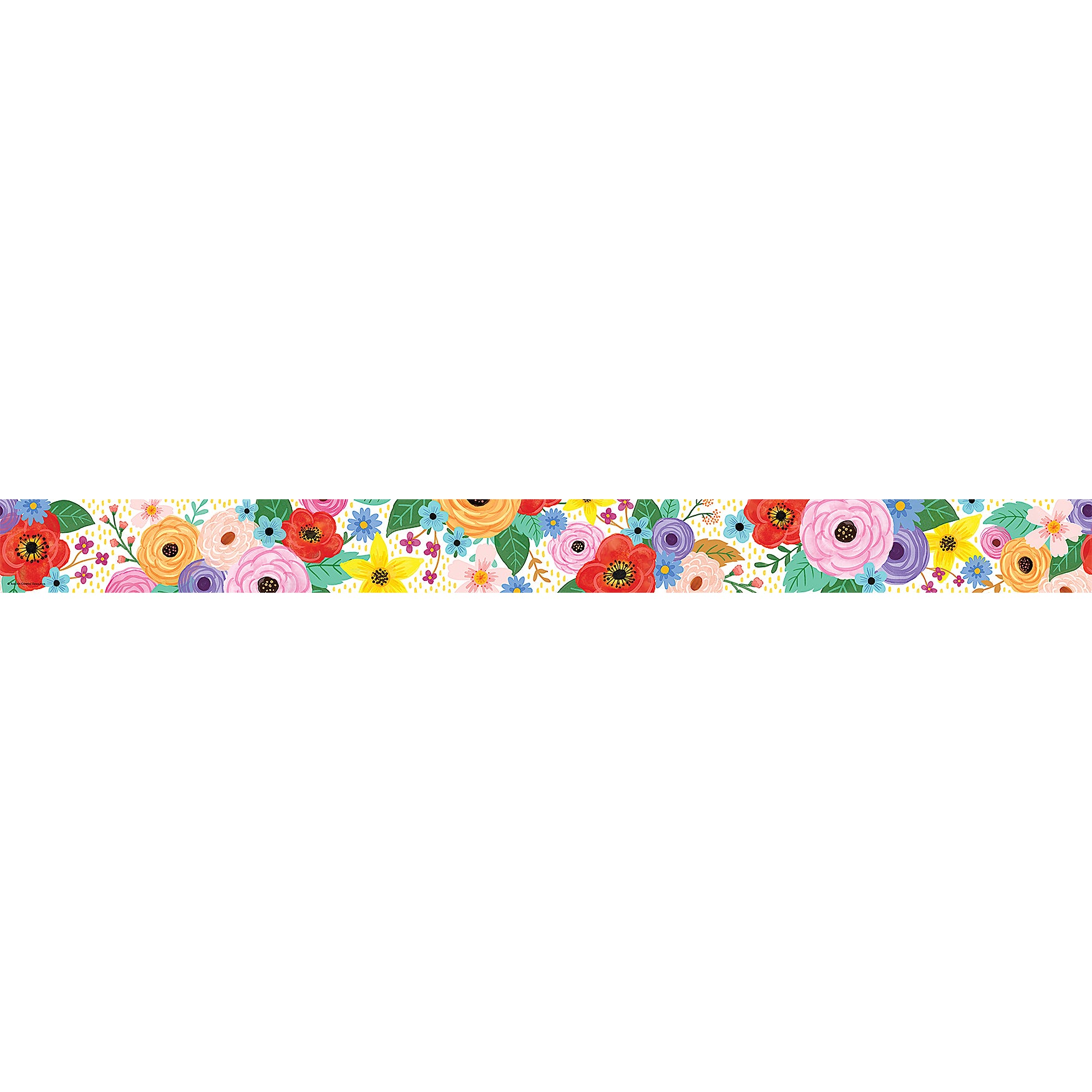 Wildflowers Straight Border Trim, 35 Feet