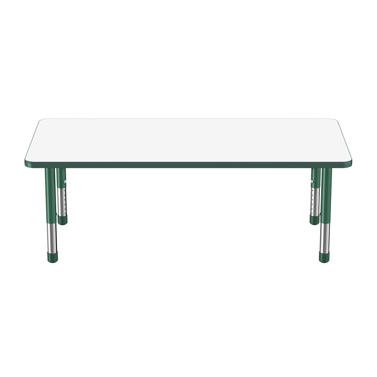 30" x 60" Rectangle Dry-Erase Activity Table with Adjustable Chunky Legs - Whiteboard/Green