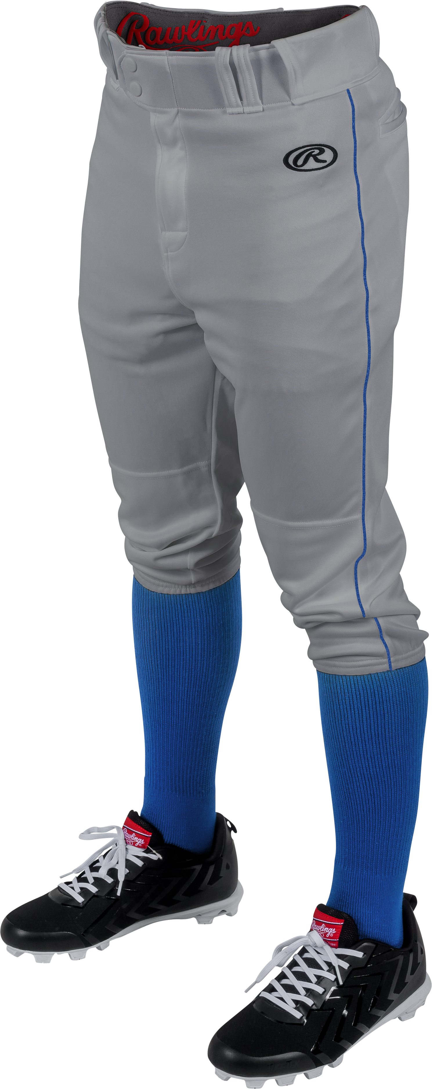 Rawlings Youth Launch Piped Knicker Pant - Small - Blue Gray/Royal