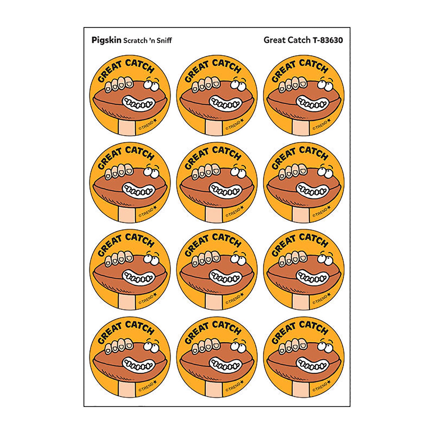 Great Catch/Pigskin Scent Retro Scratch 'n Sniff Stinky Stickers®, 24 ct.