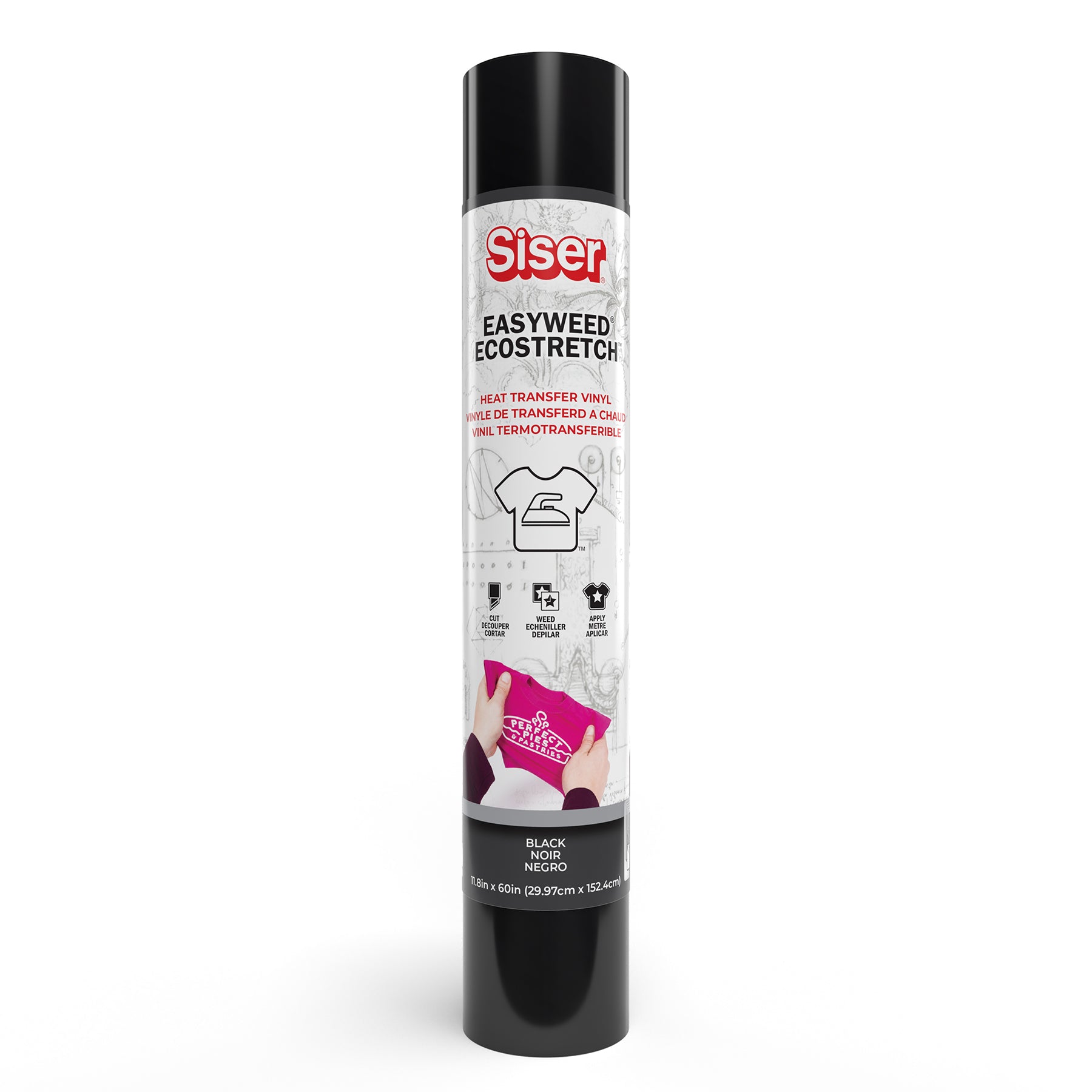 Easyweed Ecostretch HTV Heat Transfer Vinyl, 60", Black