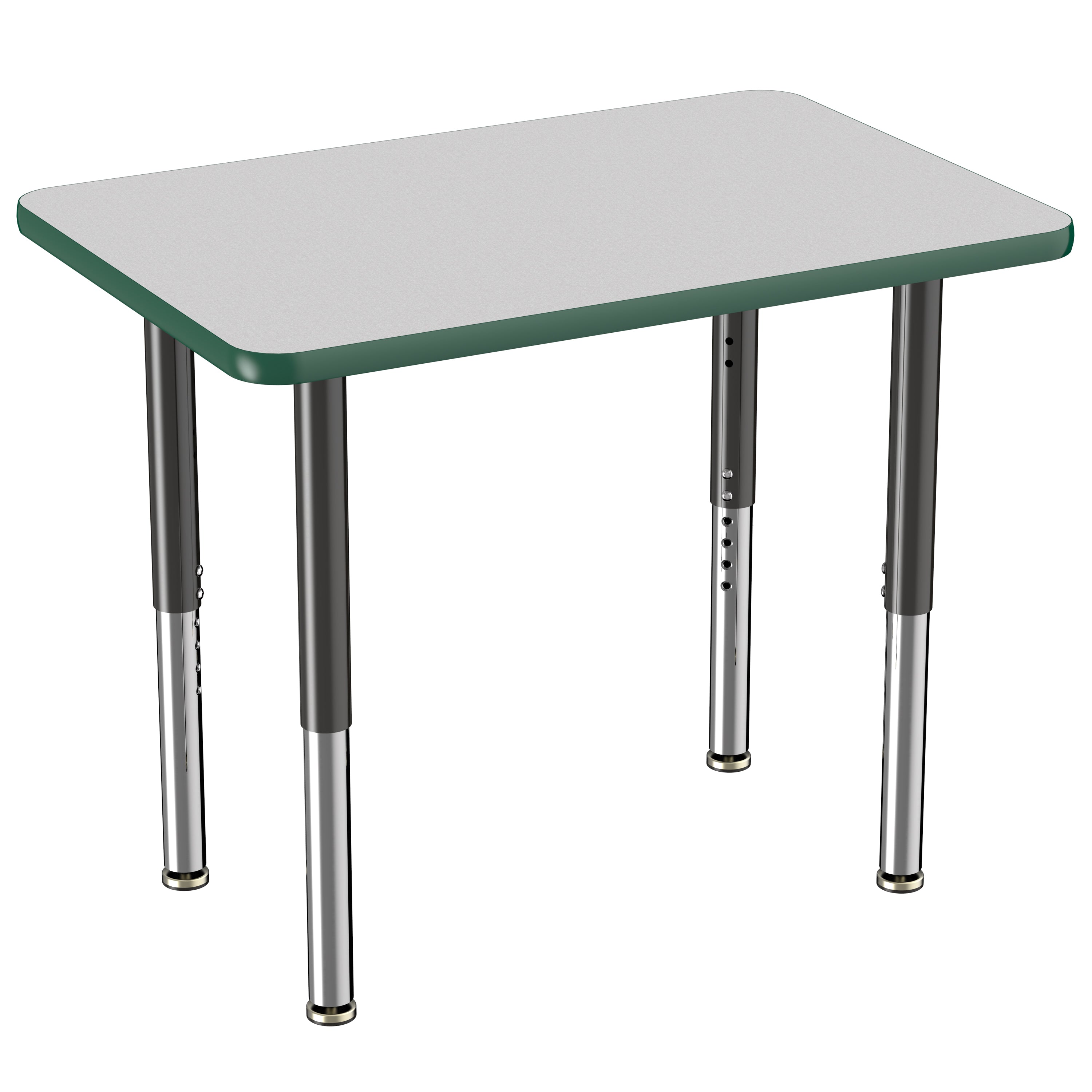 24" x 36" Rectangle T-Molding Activity Table with Adjustable Super Legs - Gray/Green/Black