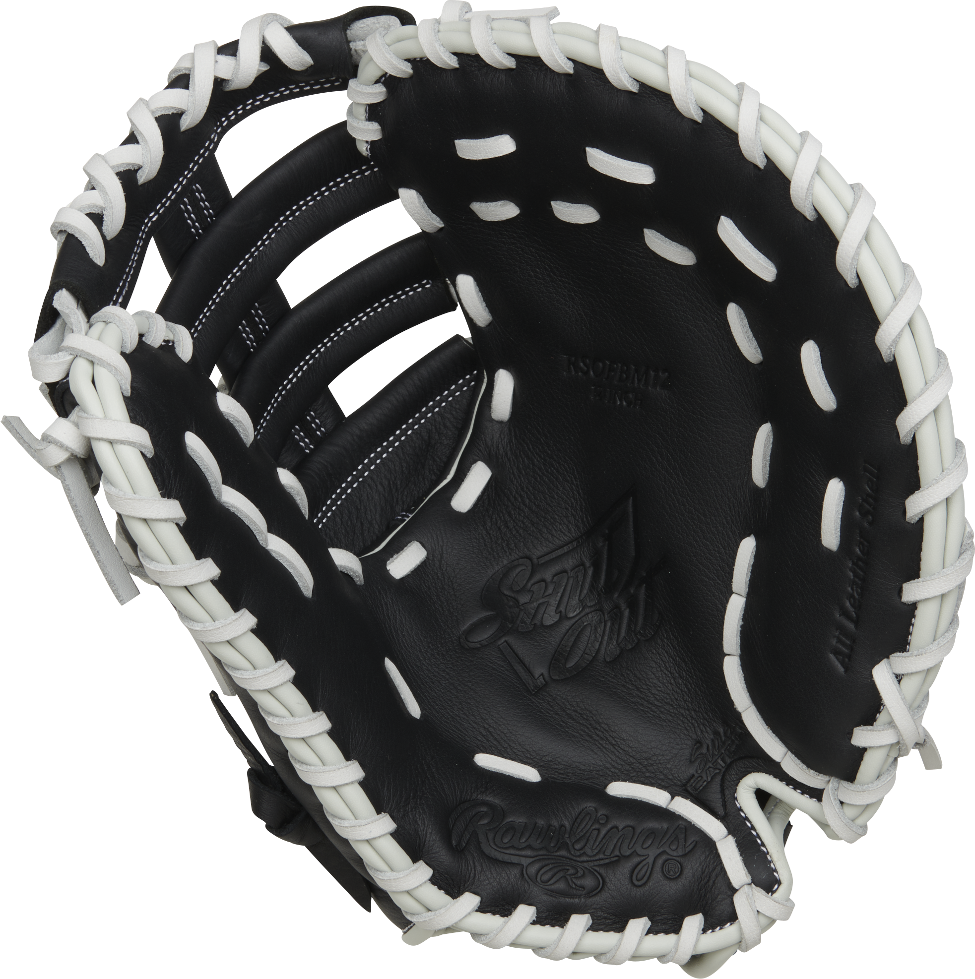 Rawlings Shut Out Series First Base Mitt 12-Inch Softball Glove - Right Hand Thrower - Black