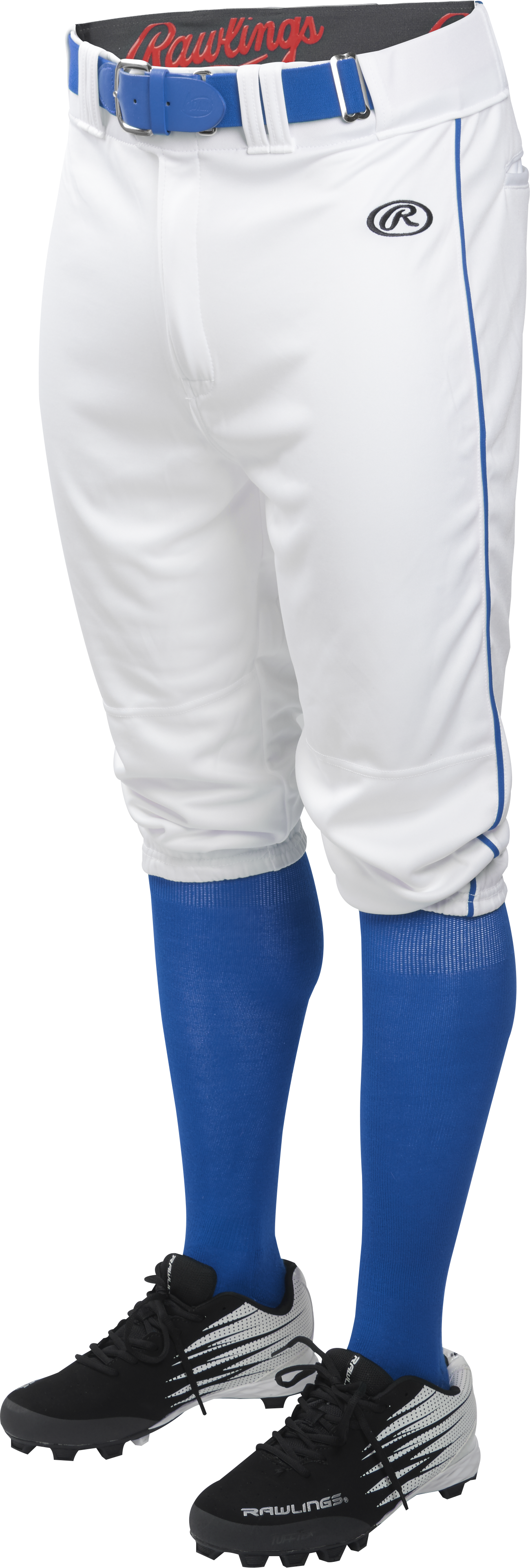Rawlings Adult Launch Piped Knicker Pant - Small - White/Royal