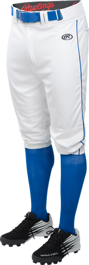 Rawlings Adult Launch Piped Knicker Pant - Small - White/Royal