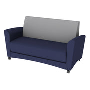 Pro Series Upholstered Mobile Common Area Sofa - Navy/Gray