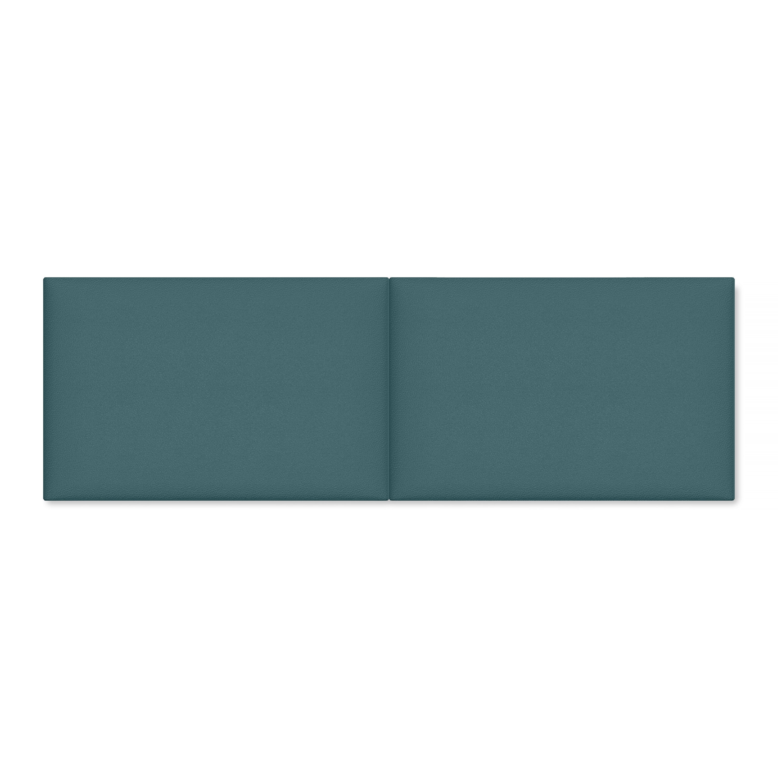Jaxx Panelist Modern Padded Headboard- Set of 2 Wall Mounted Panels (Each 22.5" x 30")- Queen Double Tall, Vegan Leather, Arctic Fox