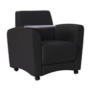 Pro Series Upholstered Common Area Chair with Tablet - Black/Cosmic Strandz