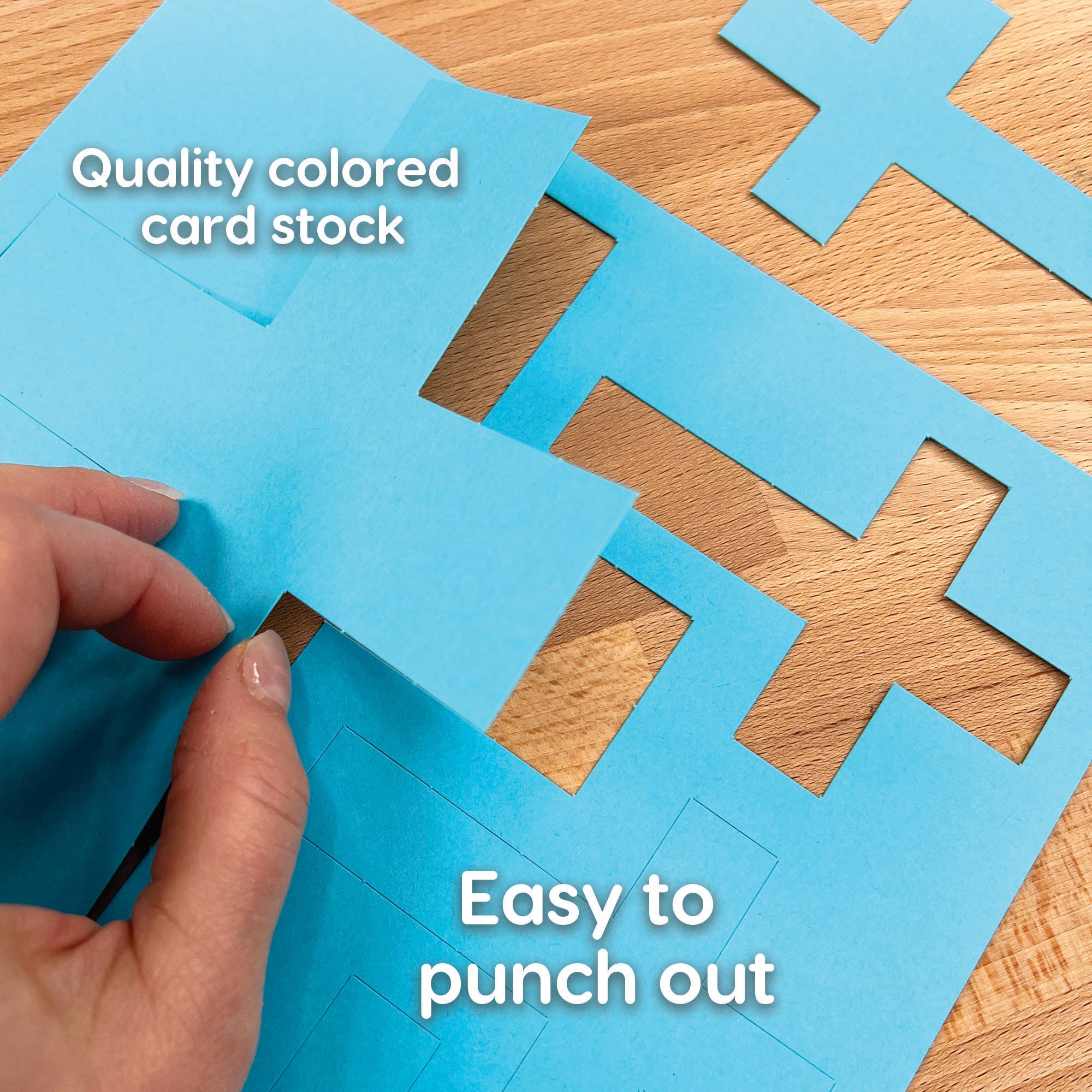Punch Out Paper Cutouts, Religious Shapes, Cross, Heart & Fish, 232 Pieces