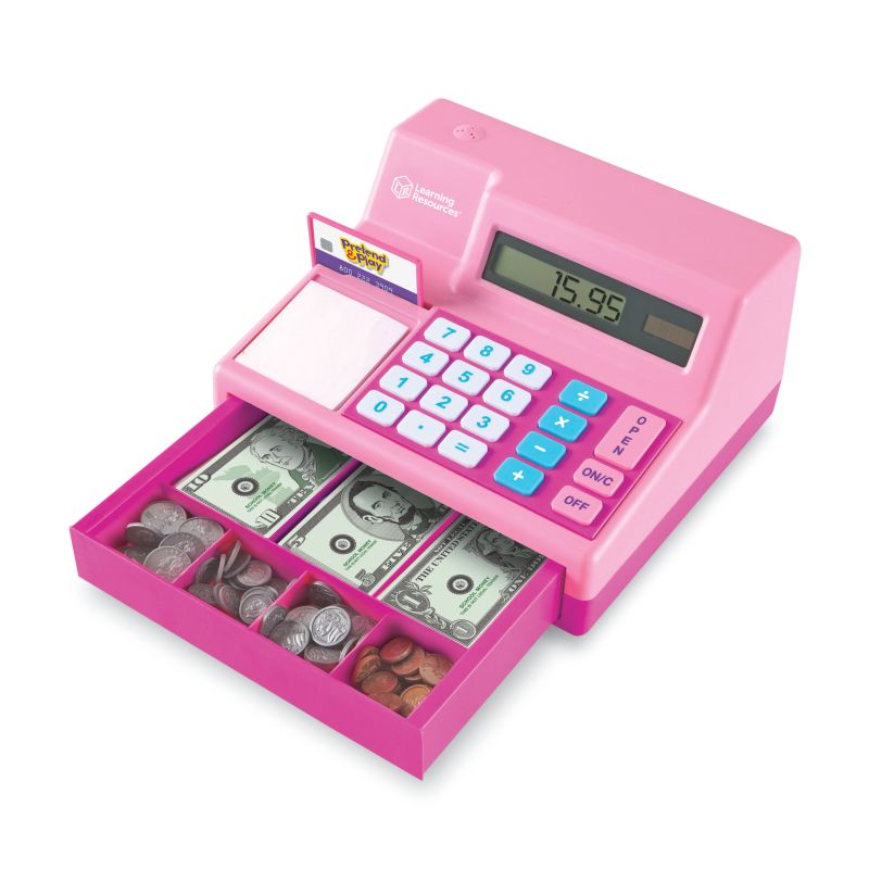 Pretend & Play® Calculator Cash Register in Pink