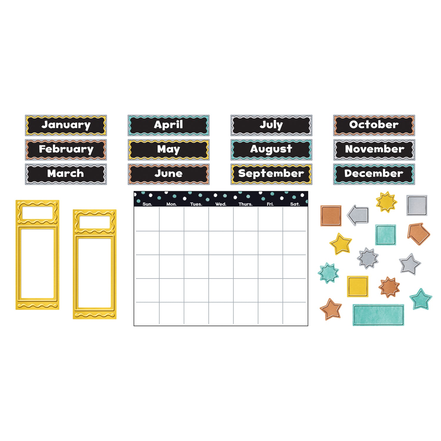 I ♥ Metal™ Wipe-Off® Calendar Bulletin Board Set