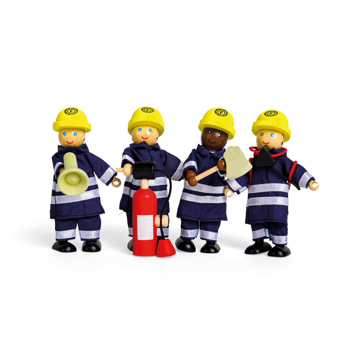 Firefighters Figurines, Set of 4