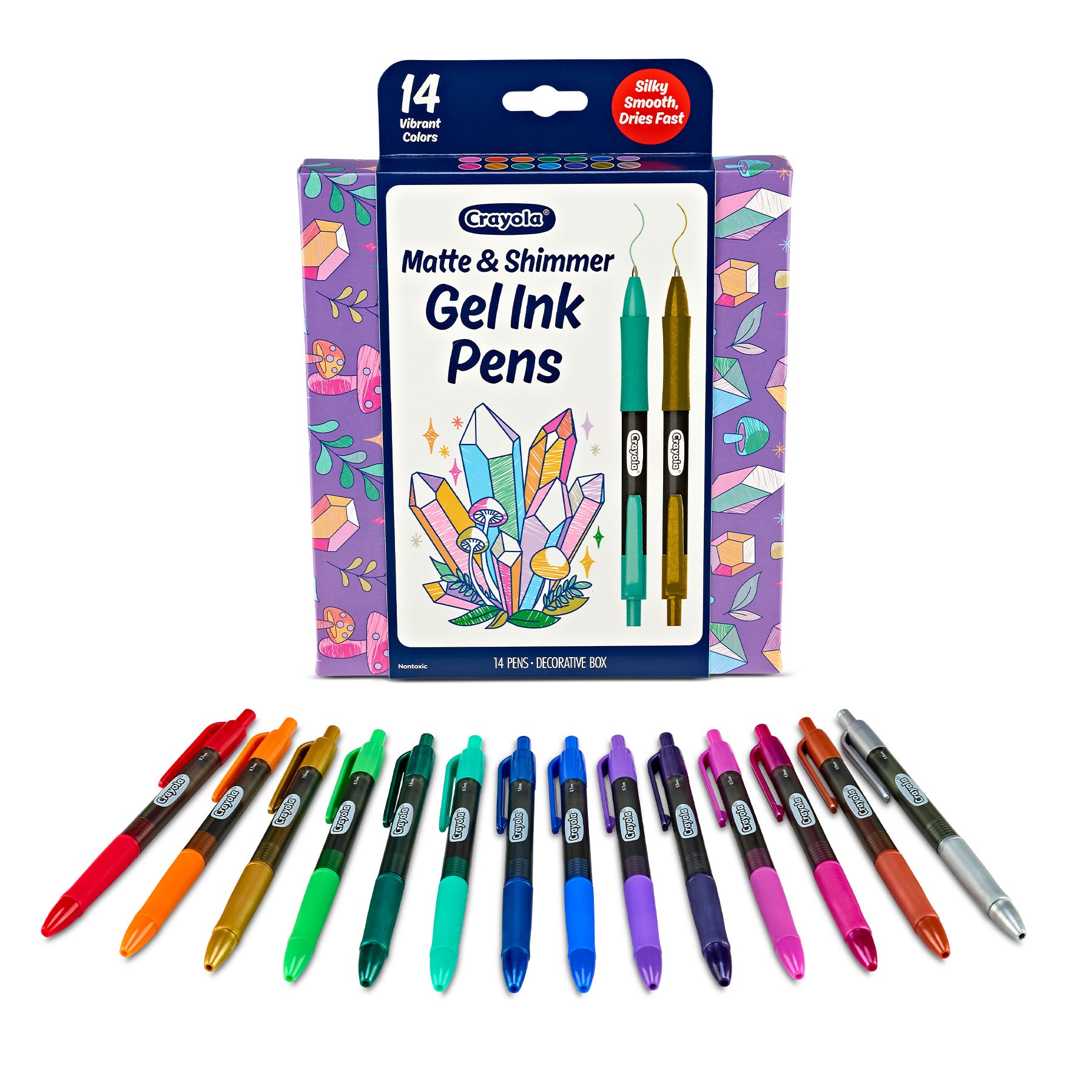 Matte & Shimmer Gel Ink Pens, Pack of 14