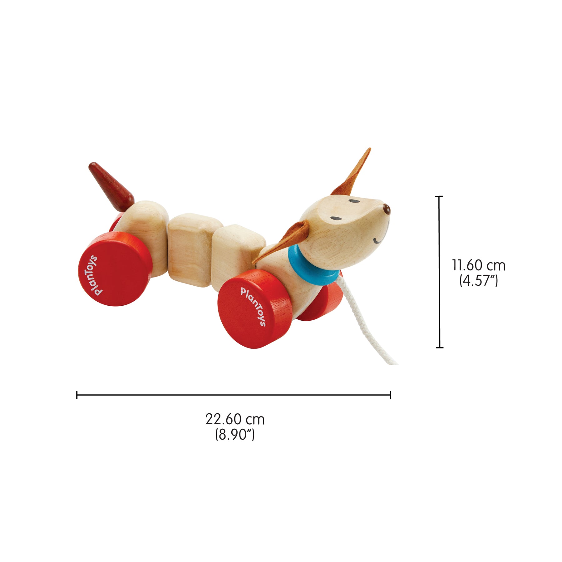 Happy Puppy Wooden Pull Toy