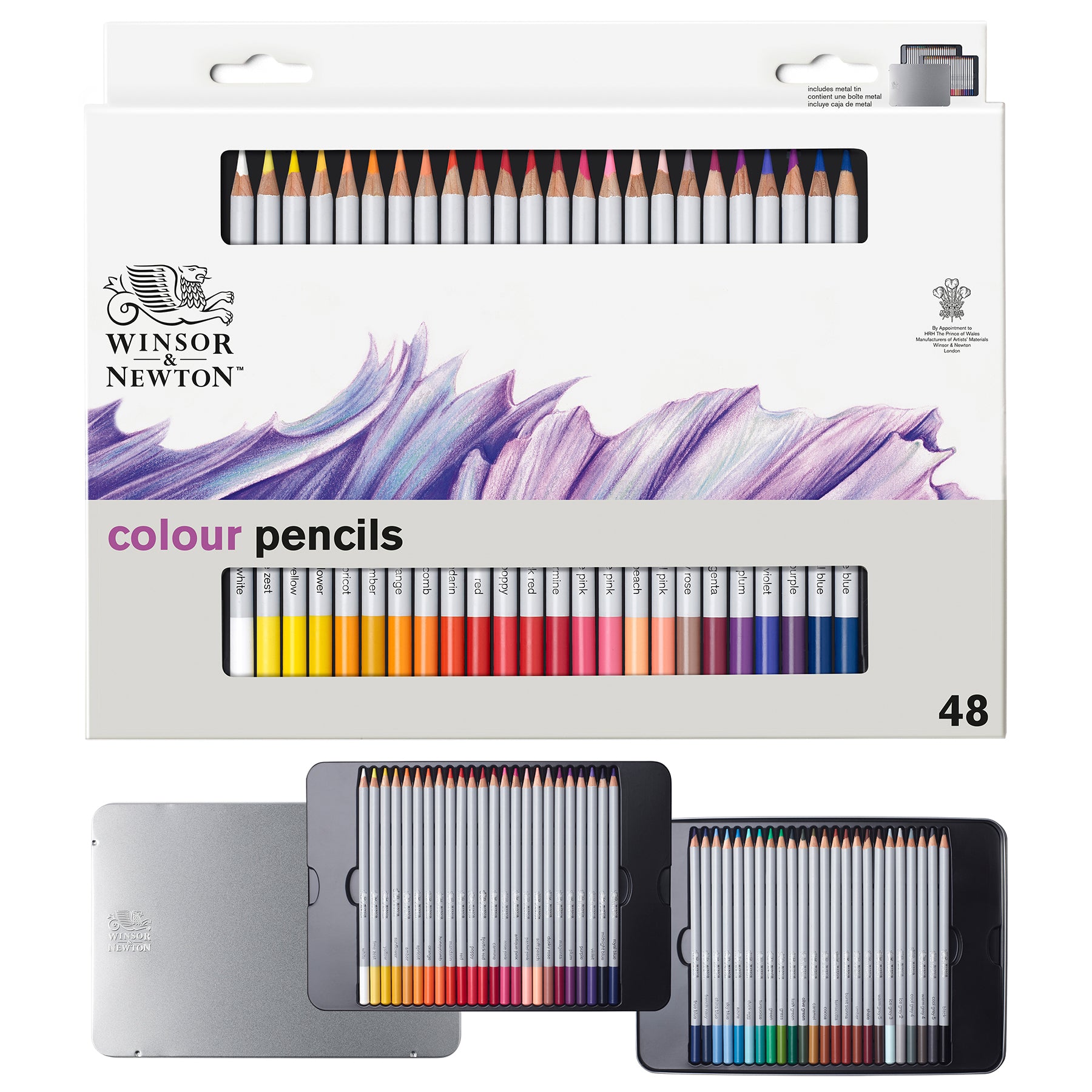 WN Studio Collection Colour Pencil Tin - 48pc